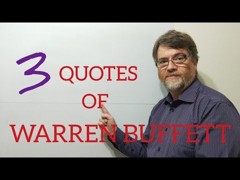 英語外教Nick P語錄(265)巴菲特--三語錄 (English Tutor Nick P Quotes (265) Warren Buffett - Three Quotes)