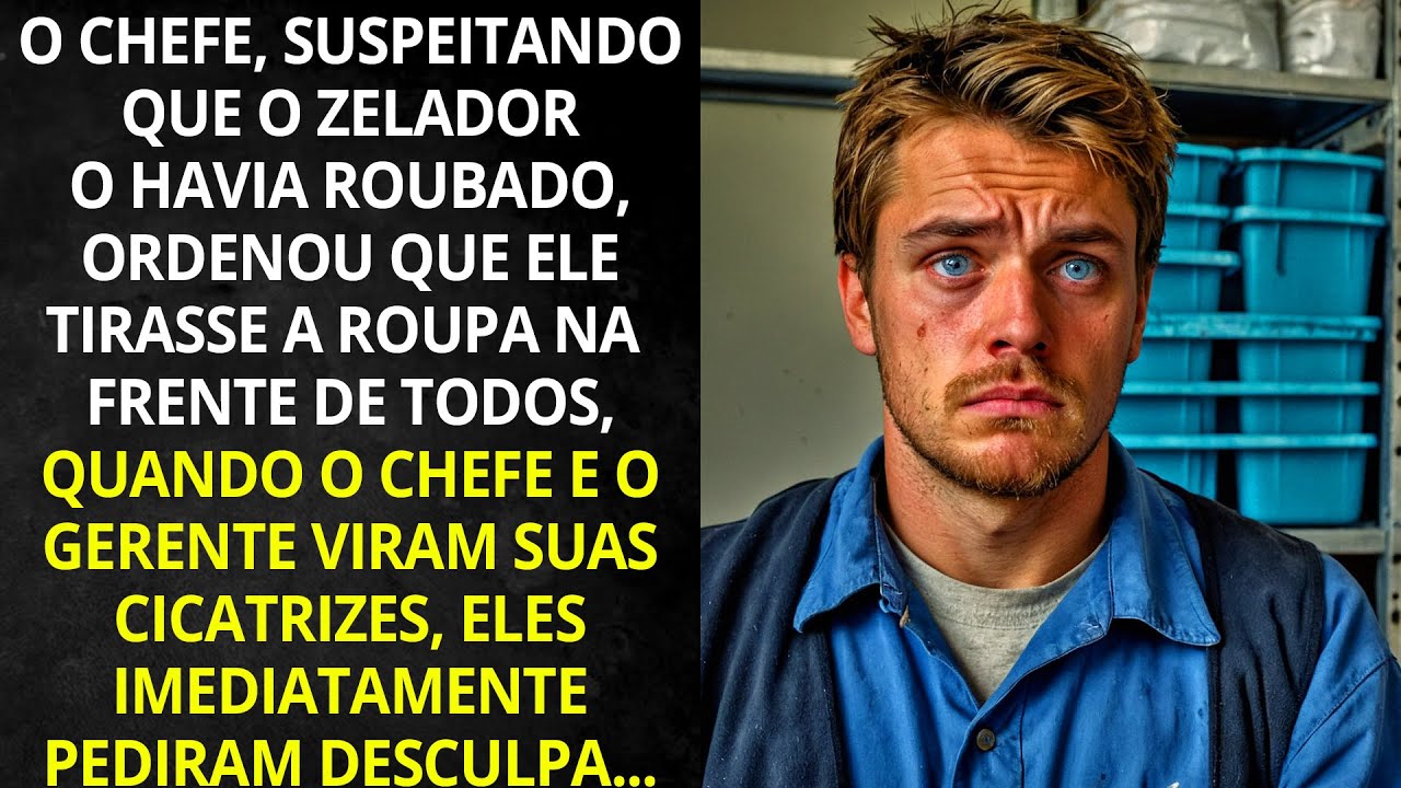 O CHEFE SUSPEITAVA QUE O ZELADOR O ROUBAVA E ORDENOU QUE ELE SE DESPISSE NA FRENTE DE TODOS, LOGO...