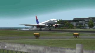 preview picture of video 'My best video yet!!! Delta 757 landing St.Maarten FSX HD'