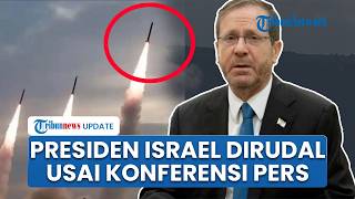 Detik-detik Presiden Israel Ketakutan Sembunyi saat Dihantam Rudal Iran seusai Konferensi Pers