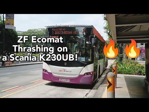 ZF Ecomat Thrashing And Kickdowns on a Scania K230UB! - SBS8885L (SBST)
