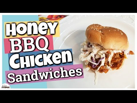 HONEY BBQ CHICKEN SANDWICHES in the Slow Cooker || Easy Weeknight Meal