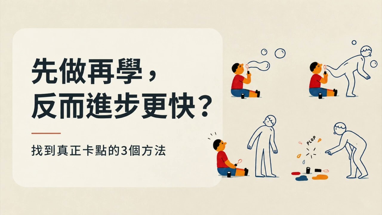先做再學，反而進步更快？找到真正卡點的3個方法【一天聽一點260715】