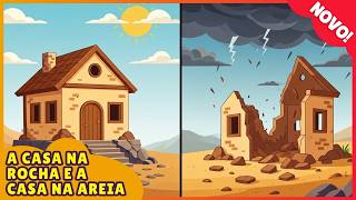 Parábolas de Jesus: Os dois construtores | Desenhos bíblicos infantil | casa na rocha | Episódio 2 