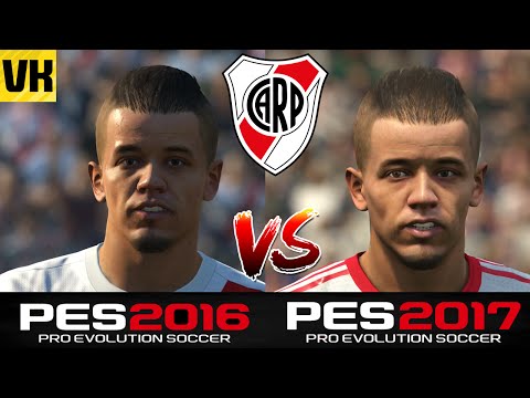 PES 2017 VS REAL LIFE VS PES 2016 RIVER PLATE PLAYER FACES COMPARISON!