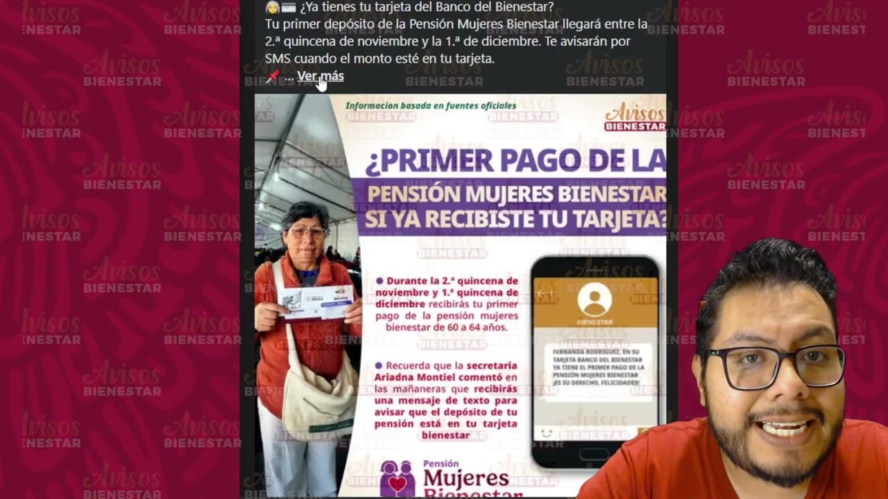 ¡MENSAJE! Que recibirán mujeres de 60 a 64, cuando esté su depósito de la pensión mujeres bienestar