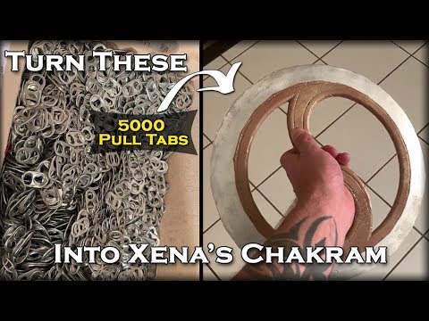 Aluminum Casting SODA Tabs Into Xena's Chakram Weapon - Melting 5000 Aluminum Pull Tabs!