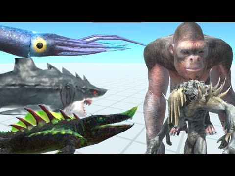 MOSASAURUS + SHARK + COLLOSAL SQUID NEW SKIN VS INFERNALS + PRIMATES - ARBS