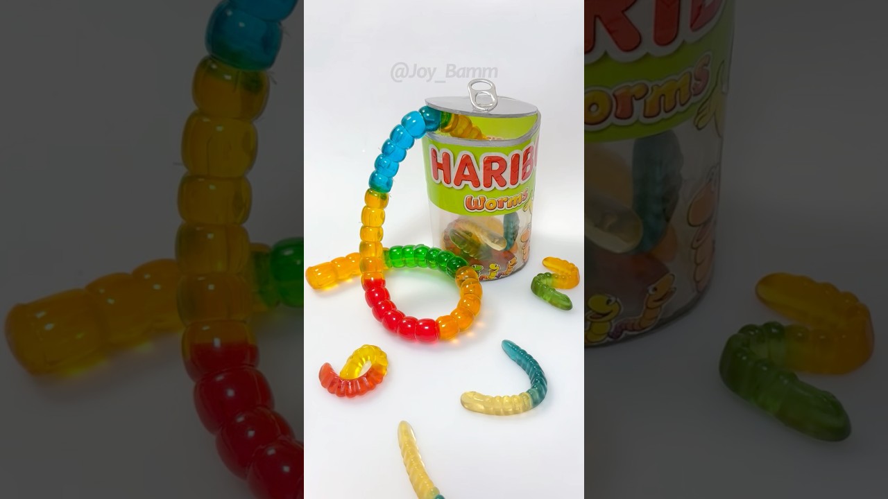 🥫🐛 CANNED Haribo Worms BIG Gummy DIY with Nano Tape!