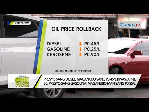 One Western Visayas: Presyo sang diesel kag gasolina, maganubo bwas, April 30