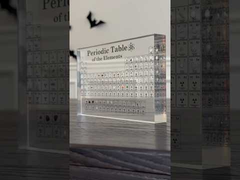Periodic table of elements with 83 real elements acrylic per...