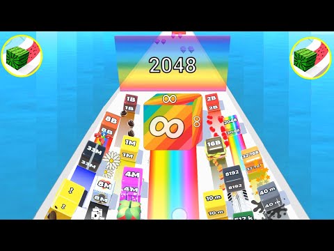 Satisfying Mobile Game / Jelly Runner 2048 vs 2048 jelly shooter - 2048 jelly Gameplay New part #2