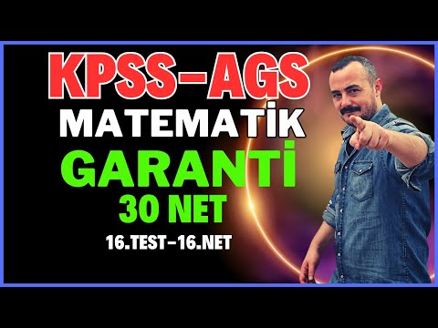 KPSS-AGS Matematik 30 Net Garanti 16.Test- 16.Net