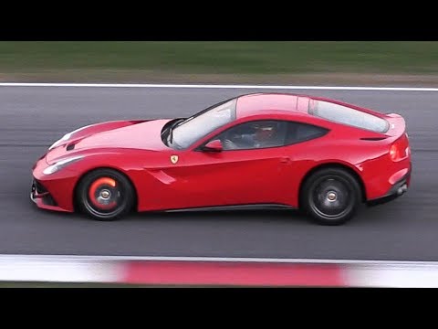 Ferrari F12 Berlinetta FAST Driving on Track! - Intake Sound, Hot Brakes & More!