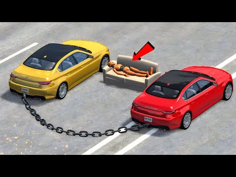 Chained Car Madness #09 [BeamNG.Drive]