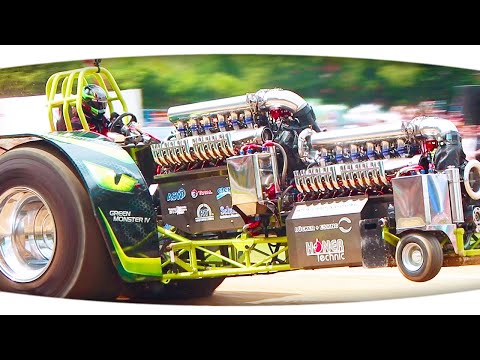 "Noch einen Full Pull schafft es nicht!" - doch. GREEN MONSTER IV ► Tractor Pulling - Krumbach 2023