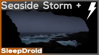 ► Seaside Storm in a Cave / Ocean Waves, Distant Thunder, and Rain Sounds for Sleeping (lluvia)