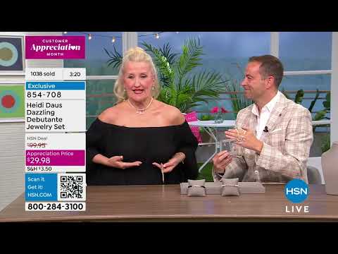 Heidi Daus Dazzling Debutante Crystal Necklace and Earri...