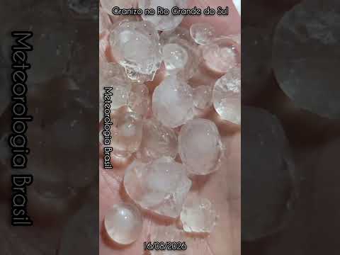Domingo de granizo no Rio Grande do Sul #alerta #tempo #granizo