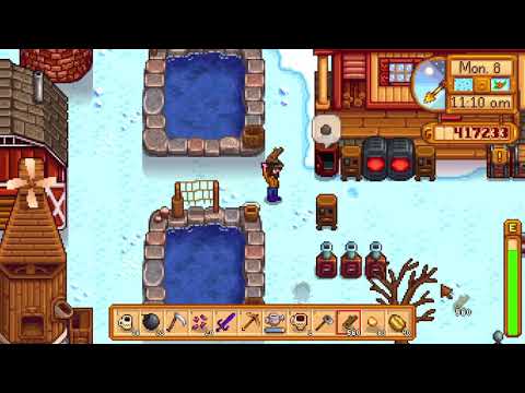Let's Play Stardew Valley, Closed Caption, No Commentary, Rufus 8th day of Winter year 2
