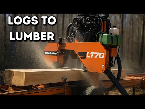 Woodmizer LT70 Sawmill in Action | Milling Lumber Demo #woodmizer #indyfarmlife