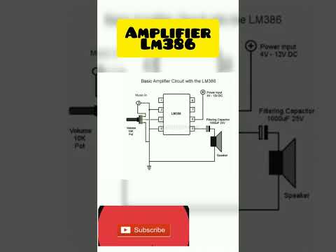 amplifier circuit with lm386 #akexperiment #electronic #amplifier #lm386 #ic #shorts #386