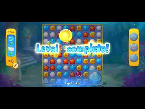 Fishdom gameplay level 2724