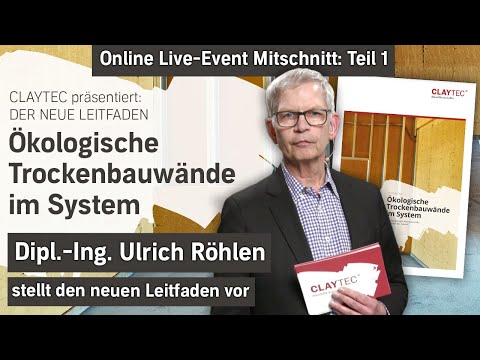 CLAYTEC präsentiert: Ökologische Trockenbauwände im System -  Teil 1 | Online Live-Event
