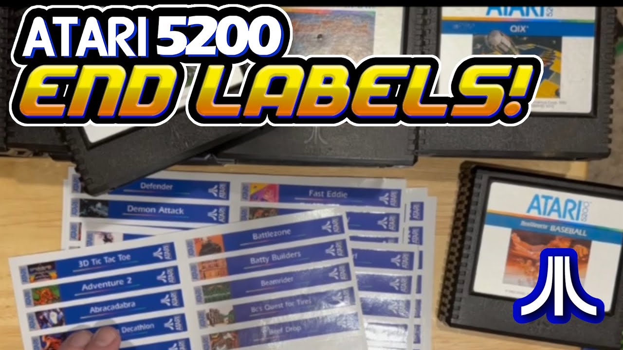 Easily Customize Your ATARI 5200 Collection with End Labels!