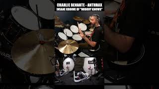 INSANE DRUM GROOVE by CHARLIE BENANTE - ANTHRAX - NOBODY KNOWS