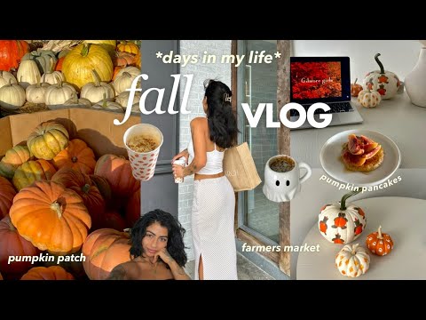 fall vlog🍂: *productive* days in my life | pumpkin patch, paint date, farmers market + movie night