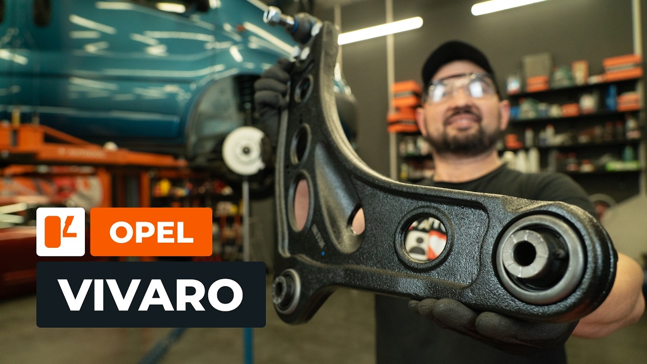 Kaip pakeisti Opel Vivaro A van priekinė apatinė svirtis - keitimo instrukcija