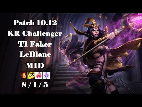 T1 Faker - LeBlanc vs Tryndamere - KR Challenger Highlight