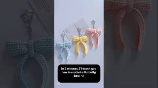 Easy Crochet Bow Keychain Tutorial | DIY Crochet Bow Keyring for Beginners (Step by Step)