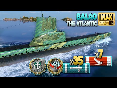 Submarine Balao: Thriller on map The Atlantic - World of Warships