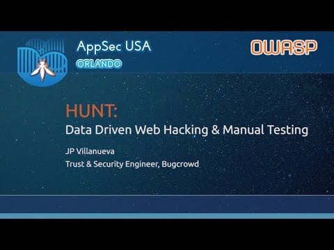 Image thumbnail for talk HUNT: Data Driven Web Hacking & Manual Testing