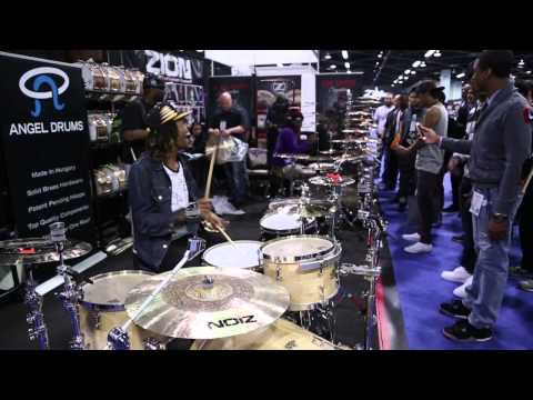 Devon "Stixx" Taylor and Sean Wright Angel Drums & Zion Cymbals NAMM 2014
