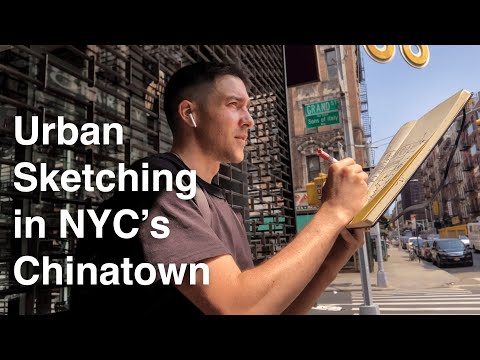 Urban Sketching in Chinatown NYC