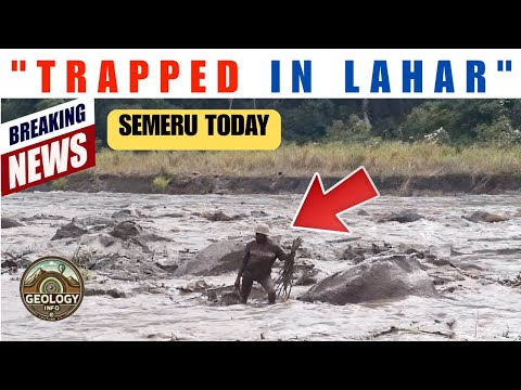 Viral video shows man surrounded by Lahar Semeru.