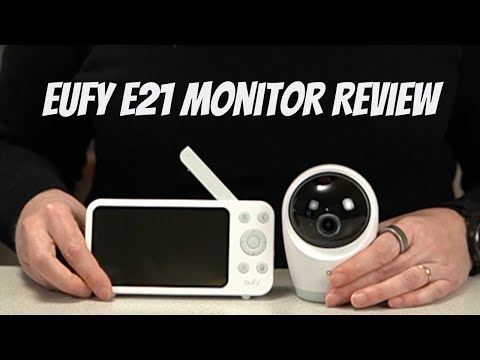 eufy Security E21 Baby Monitor with 4K UHD Camera, 5'' 720p Screen, Pan-Tilt and 8× Zoom, Dual Wi-Fi/Local Connection, 24/7 App Recording, Portable Built-in Battery-Powered Camera, ANR video review thumbnail