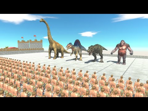 100 Archers Defend Castle - Animal Revolt Battle Simulator