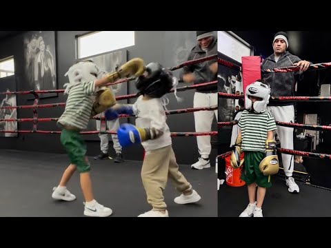 David Benavidez Son “LIL MONSTER” SPARRING at 5 years old • Anthony Benavidez Future Champion