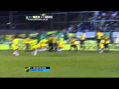 Gol de Tellechea. Defensa 1 Aldosivi. Fecha 21. Torneo Primera División 2015.FPT