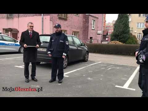 23.01.2018 Oleśnica - przekazanie kluczyków do nowego radiowozu