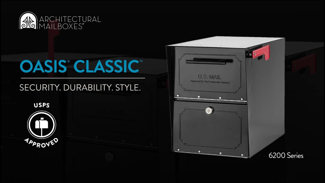 H6200 Oasis Classic Locking Post Mount Mailbox - Features and Benefits