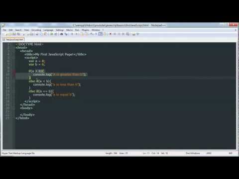 If Else Javascript Basics Tutorial 6
