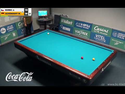 Czech league | 3-cushion | D1 | 1st round | Markus Schönhoff v Jaroslav Korec