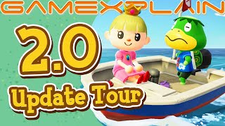 New Horizons 2.0 Update Tour! We try 12+ NEW Features! (Cooking, Gyroids, Kapp'n, & Much More!)