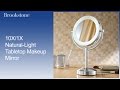 10X/1X Natural-Light Tabletop Makeup Mirror 