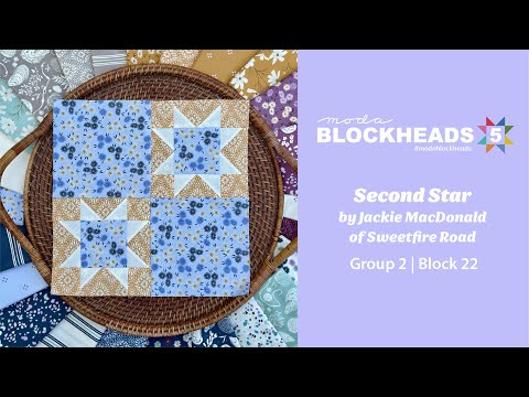 Blockheads 5 - Group 2 | Block 22: Second Star by Jackie MacDonald of Sweetfire Road